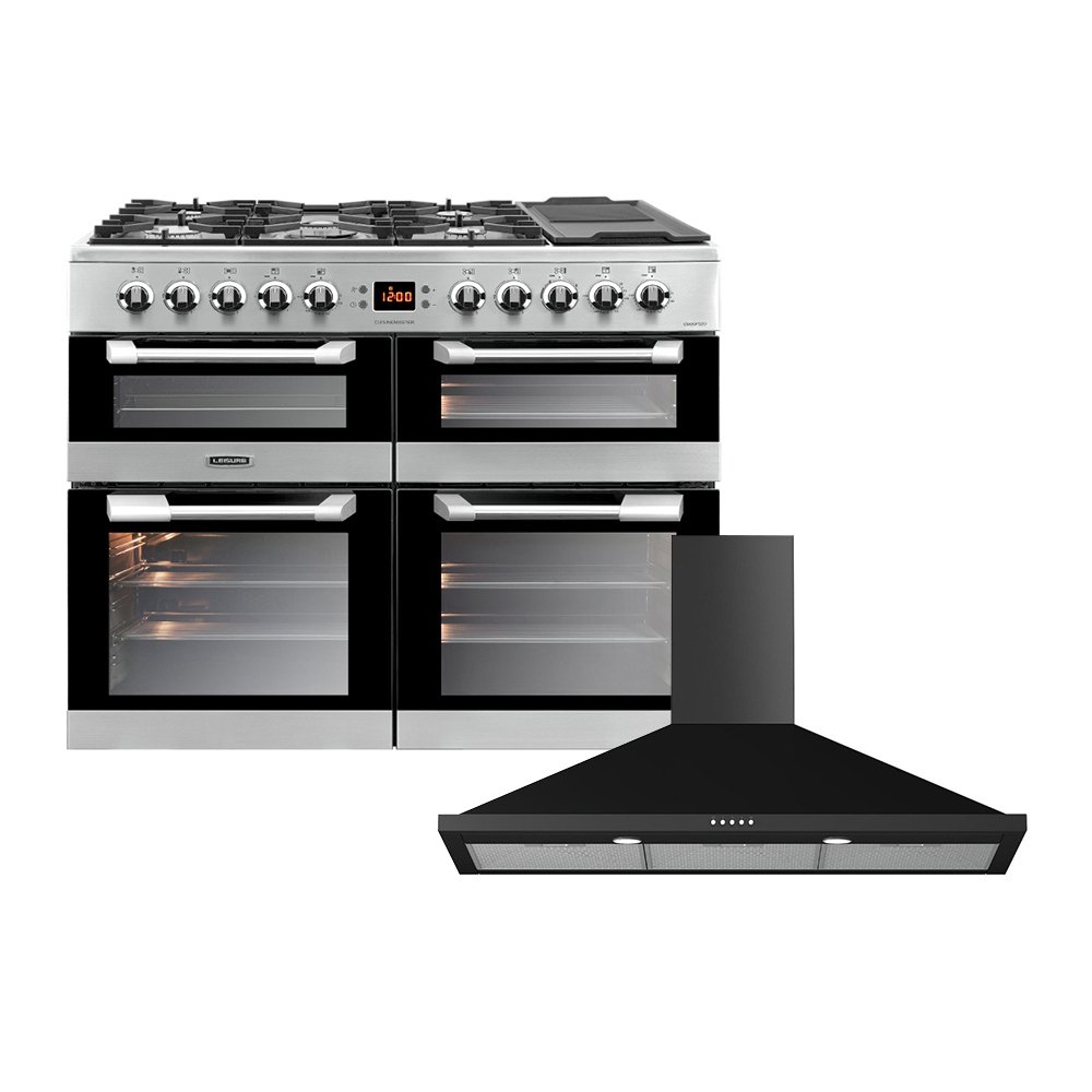 Leisure Cuisinemaster Dual Fuel Range Cooker & Hood Pack, Stainless Steel, A Rated