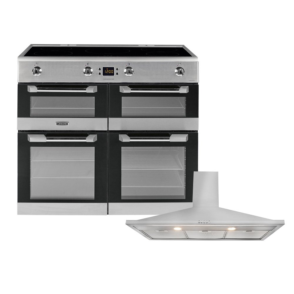 Leisure Cuisinemaster Induction Range Cooker & Hood Pack, Stainless Steel, A Rated