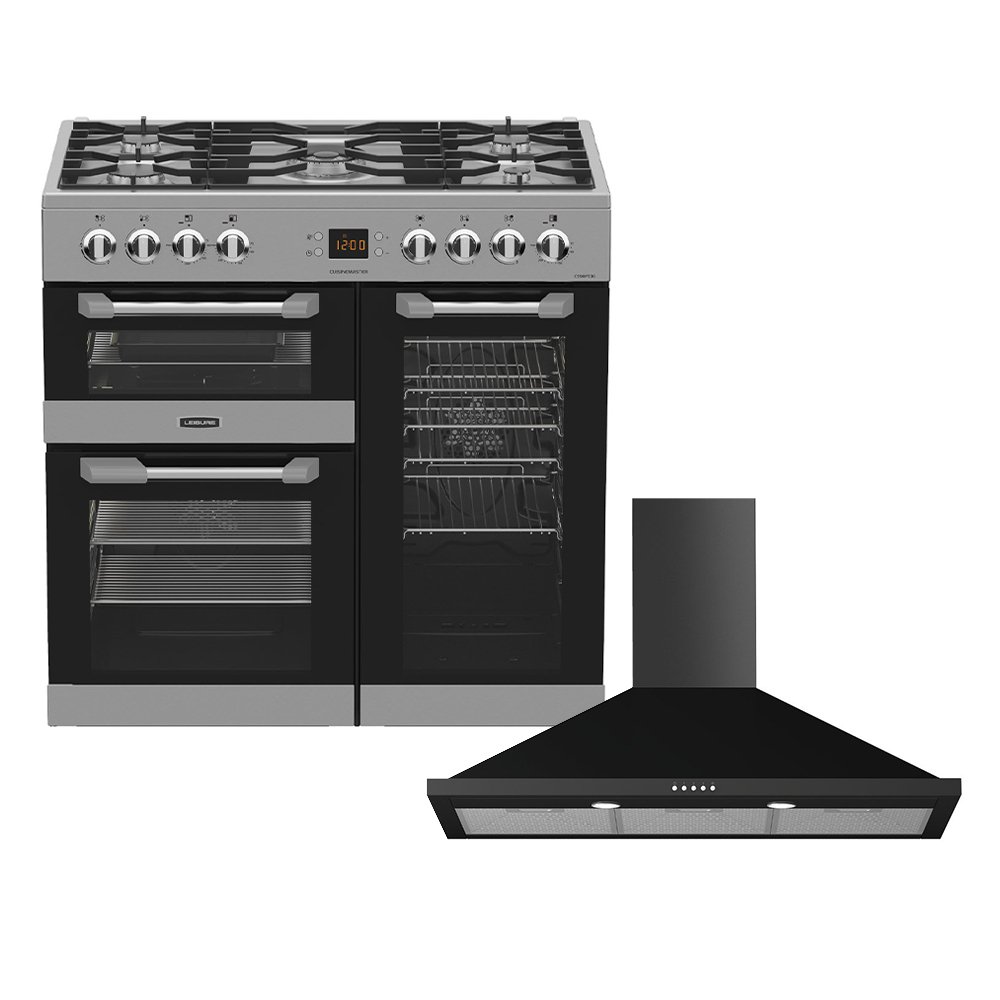 Leisure Cuisinemaster Dual Fuel Range Cooker & Hood Pack, Stainless Steel, A Rated
