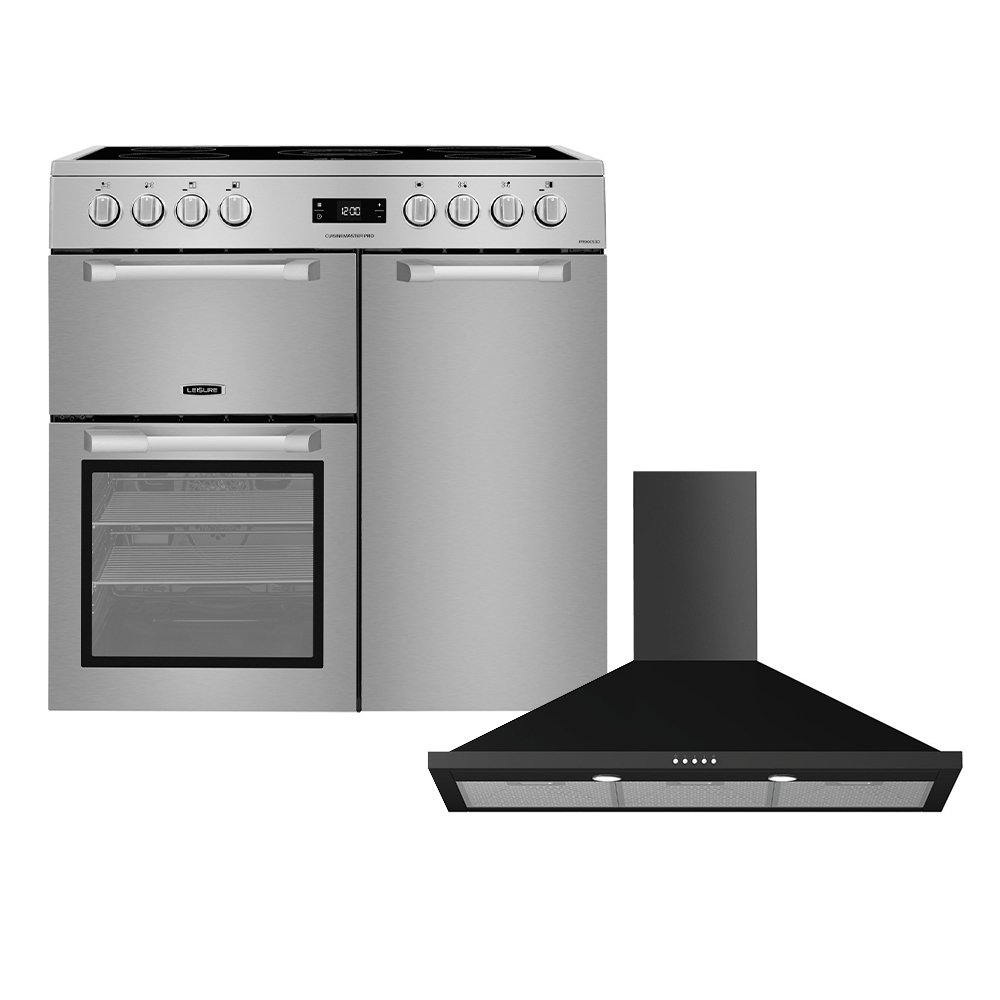 Leisure Cuisinemaster Ceramic Range Cooker & Hood Pack, Stainless Steel, A Rated