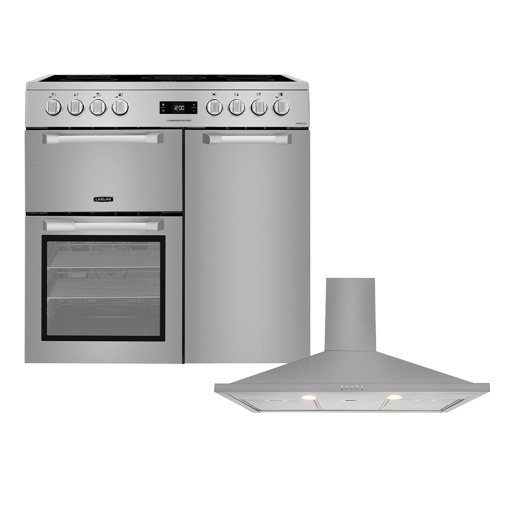 Leisure Cuisinemaster Pro Ceramic Range Cooker & Hood Pack, Stainless Steel, A Rated