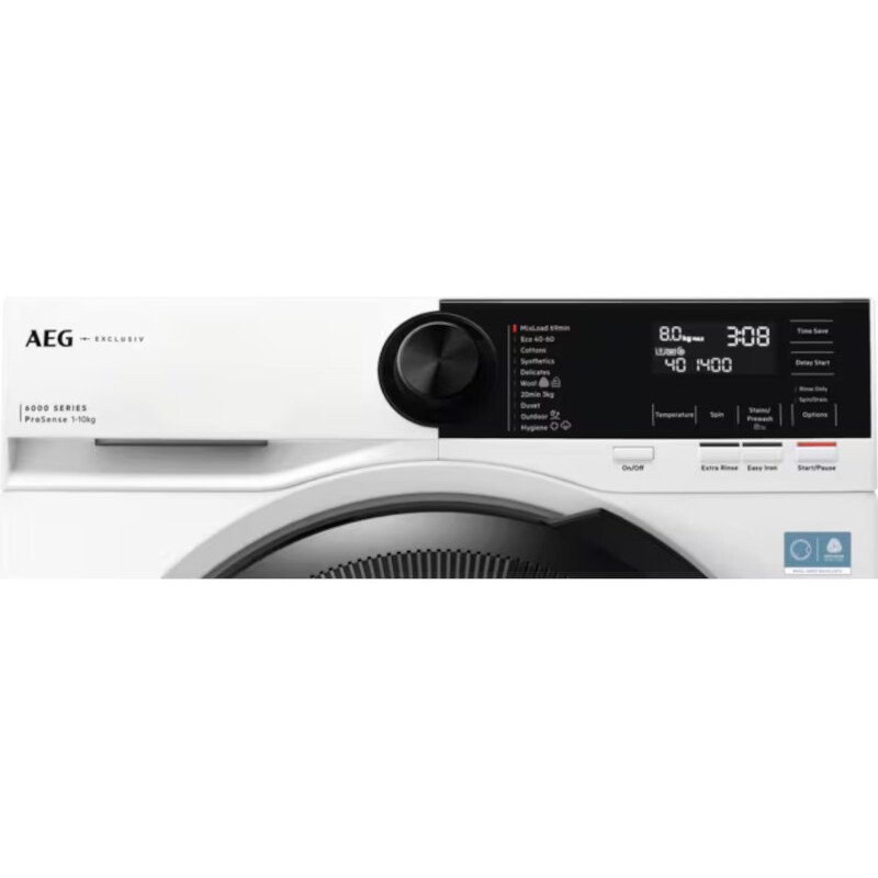 AEG LFR62144B Washing Machine, 10kg, 1400 Spin, White, A Rated