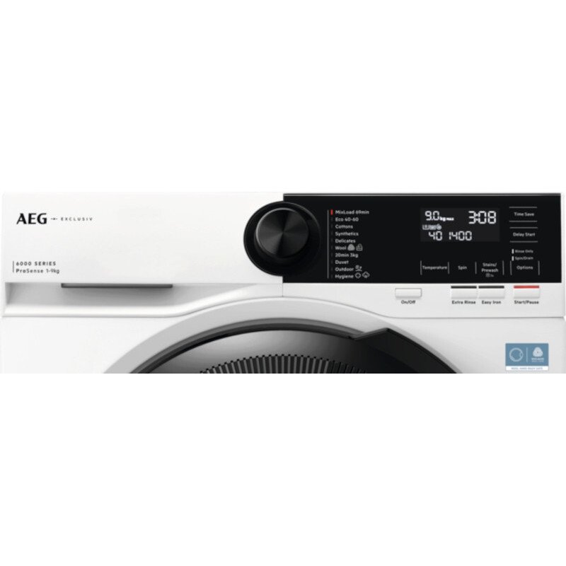 AEG LFR62944B Washing Machine, 9kg, 1400 Spin, White, A Rated