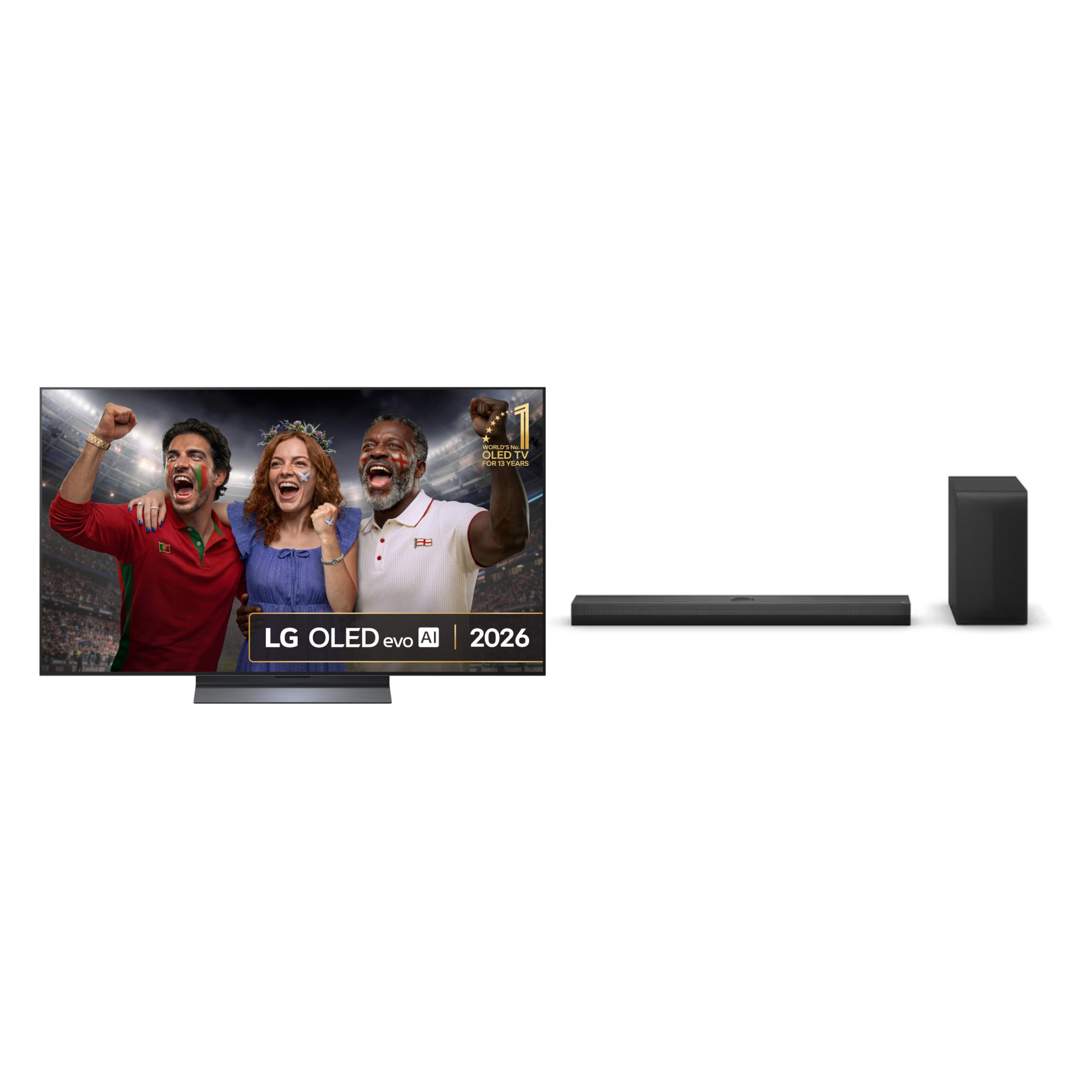 LG OLED55C66LB 55" OLED evo Smart Television + US70TY.AGBRLLD Sound Bar