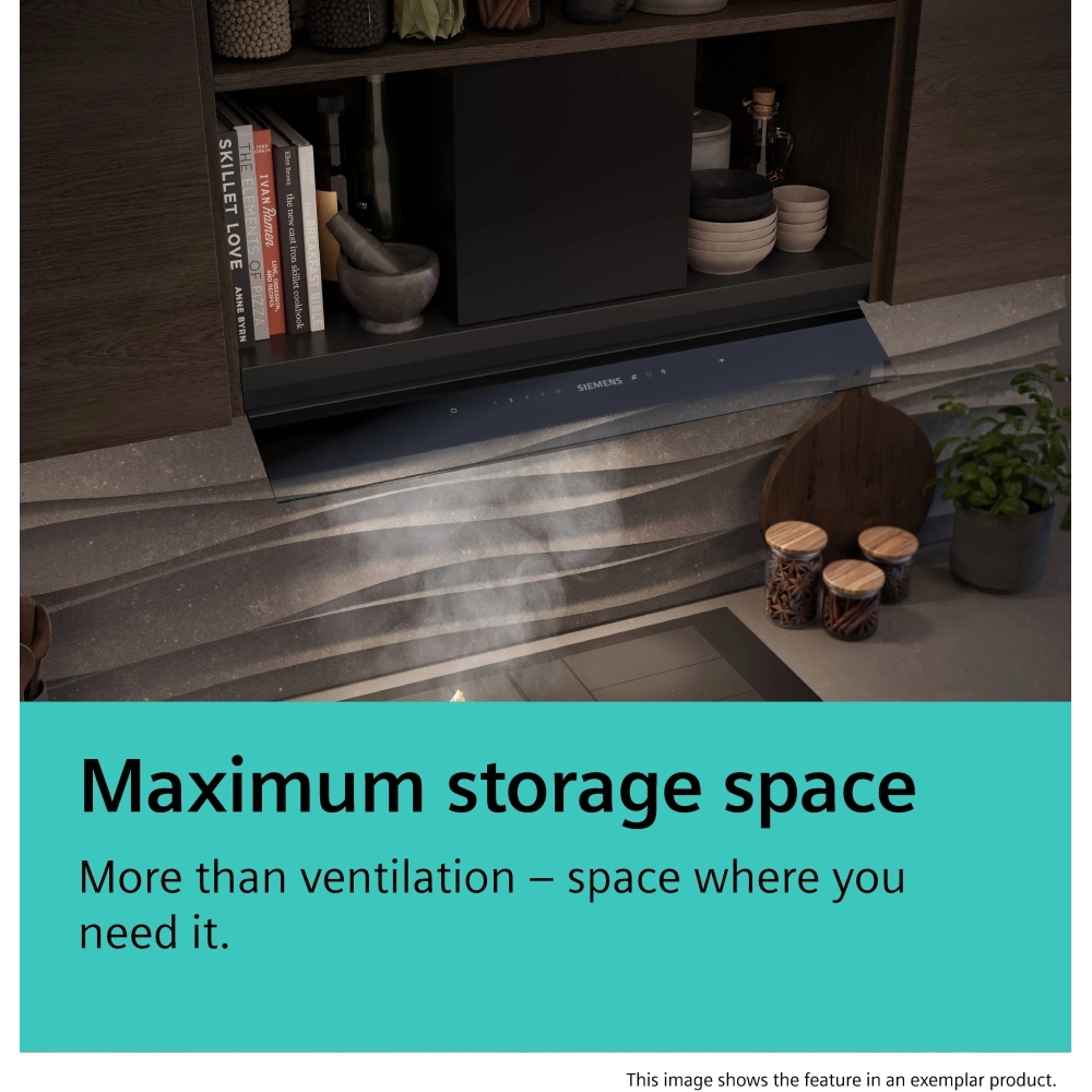 Siemens LJ65BCC60B Integrated Cooker Hood, Black, B Rated