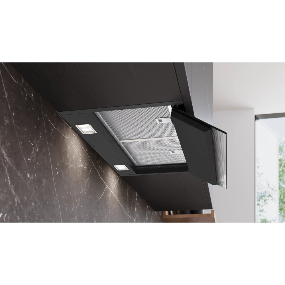 Siemens LJ68BET60B iQ700 Integrated Cooker Hood, Black, A+ Rated