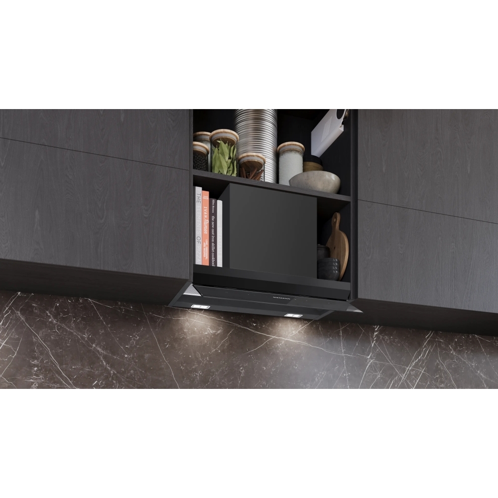 Siemens LJ68BET60B iQ700 Integrated Cooker Hood, Black, A+ Rated