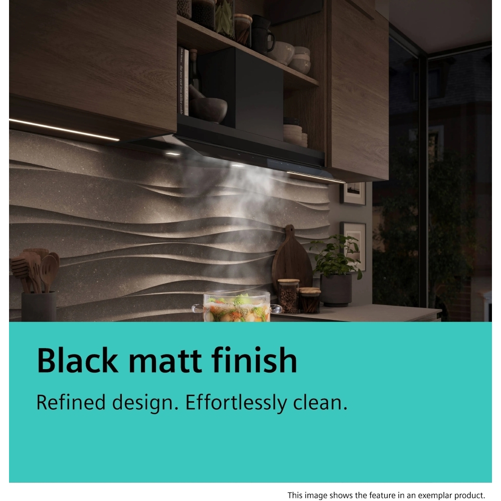 Siemens LJ68BET60B iQ700 Integrated Cooker Hood, Black, A+ Rated