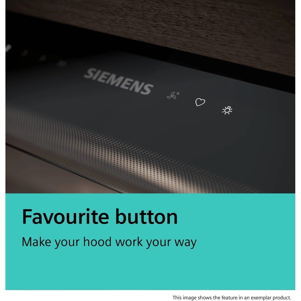 Siemens LJ88BET60B Integrated Cooker Hood, Black, A+ Rated