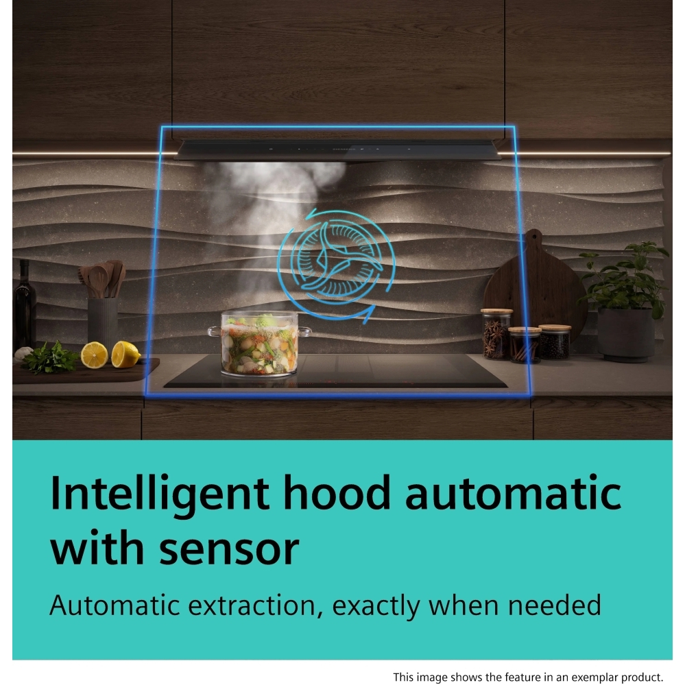 Siemens LJ88BET60B Integrated Cooker Hood, Black, A+ Rated