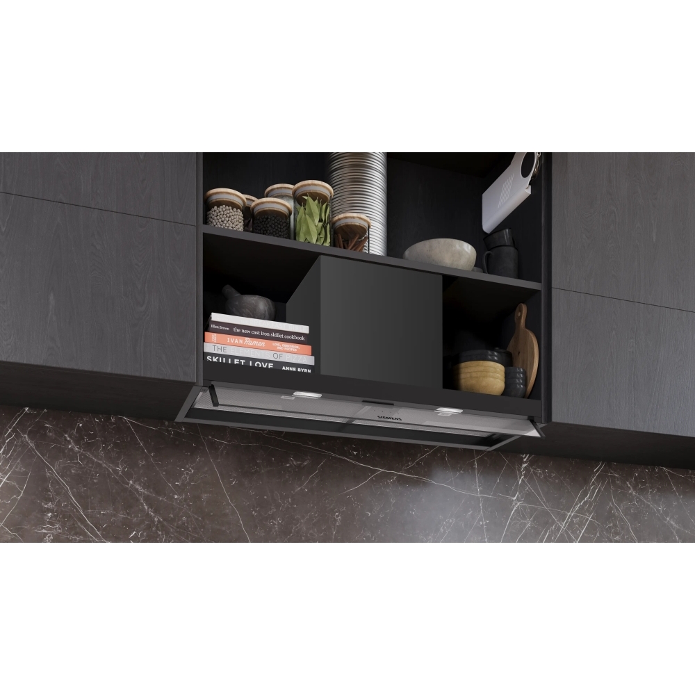 Siemens LJ95BCC60B Integrated Cooker Hood, Black, B Rated