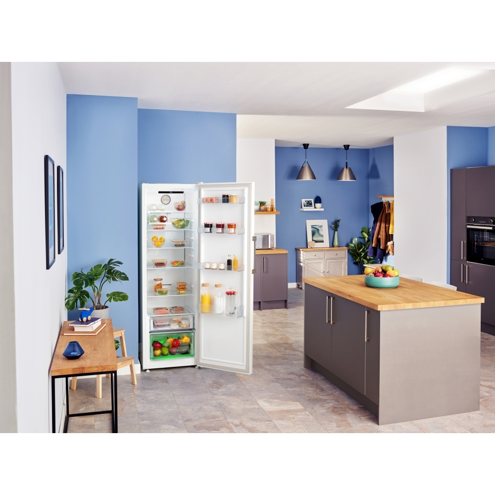 Beko LNP4686LVW Tall Larder Fridge, White, E Rated