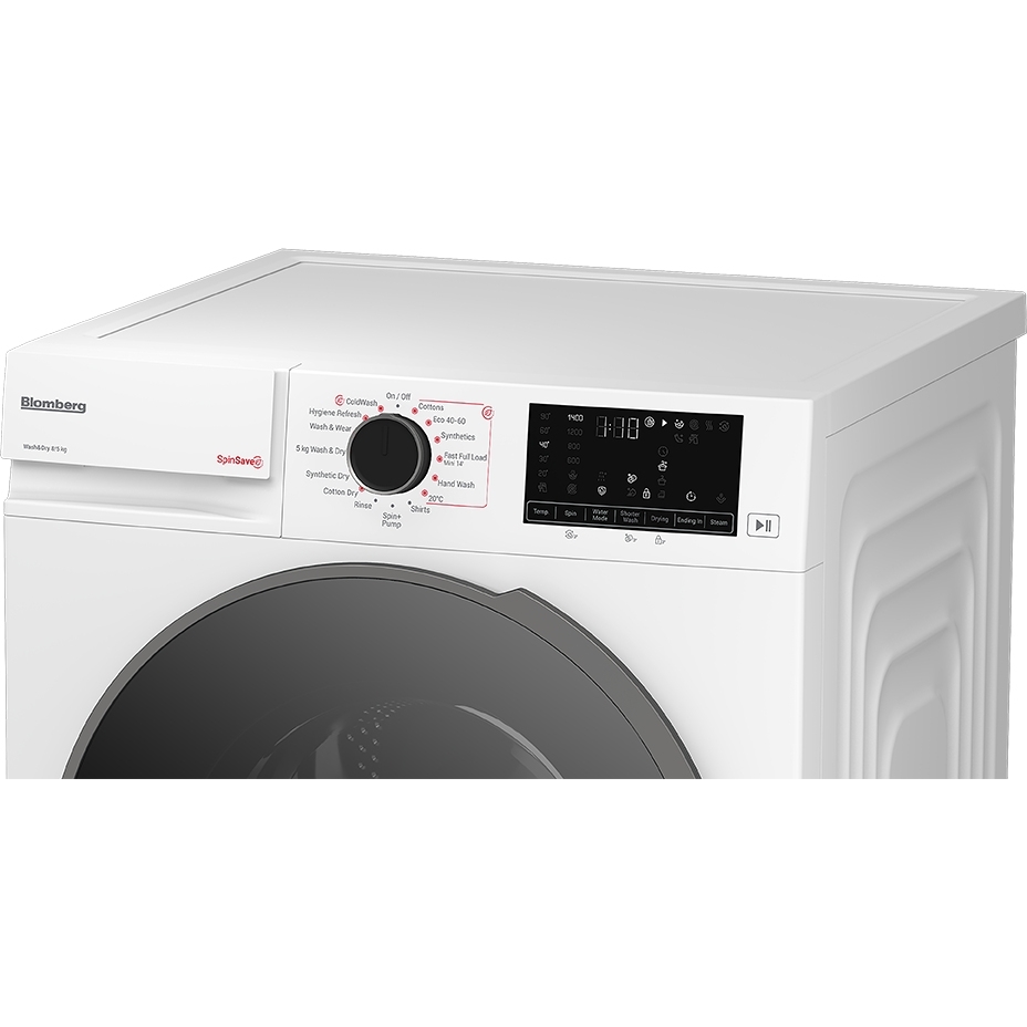 Blomberg LRF854311W Washer Dryer, 8kg/5kg, 1400 Spin, White, D Rated