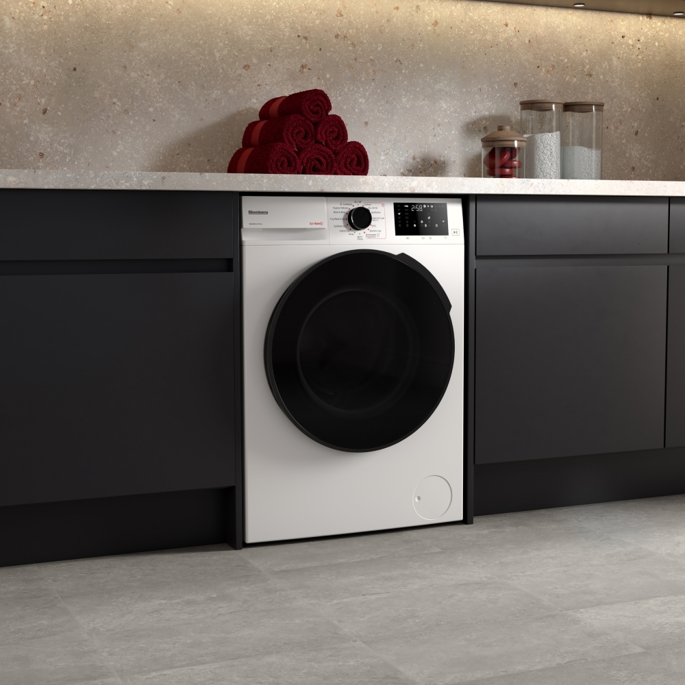 Blomberg LRF854311W Washer Dryer, 8kg/5kg, 1400 Spin, White, D Rated