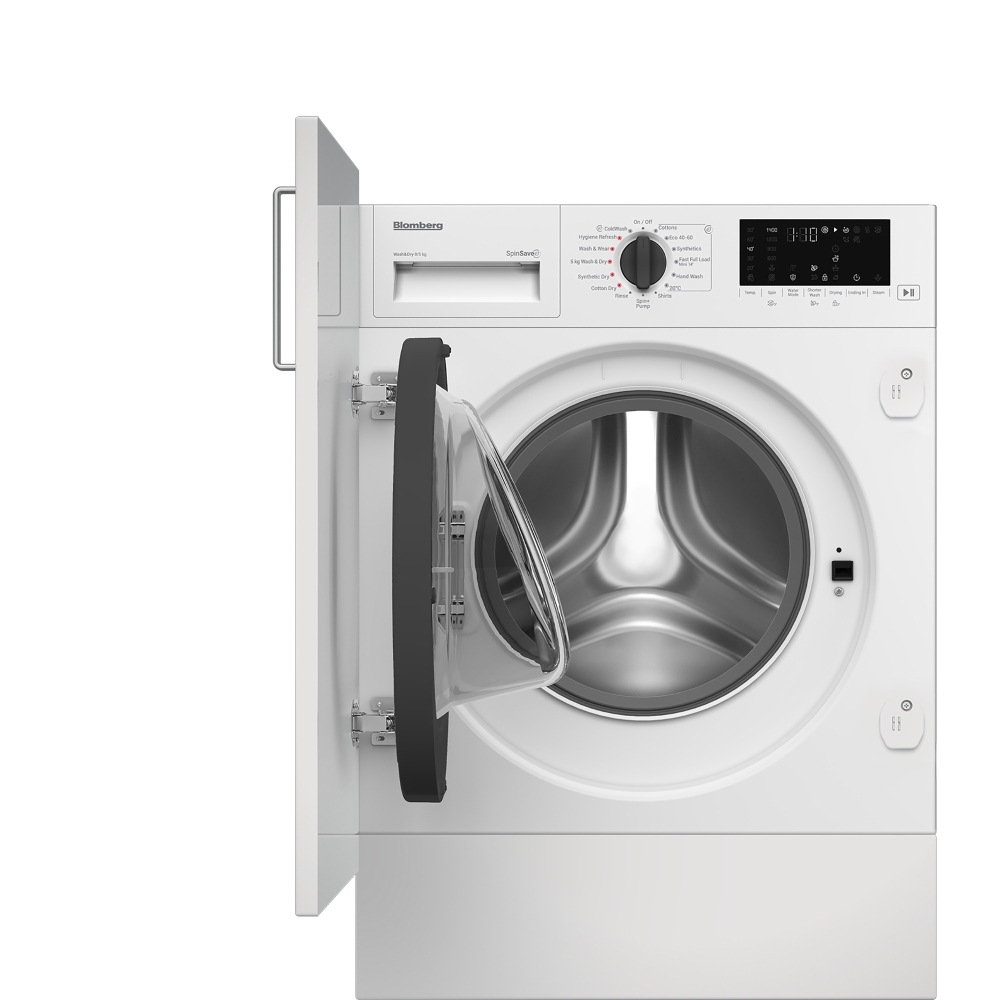 Blomberg LRI1854111 Integrated Washer Dryer, 8kg/5kg, 1400 Spin, White, D Rated