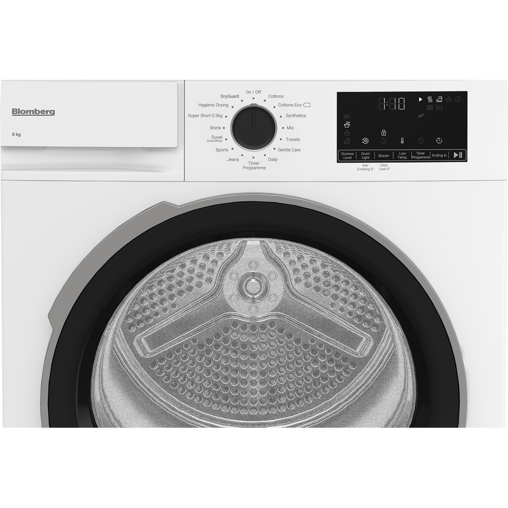 Blomberg LTA19321W Heat Pump Tumble Dryer, 9kg, White, A++ Rated