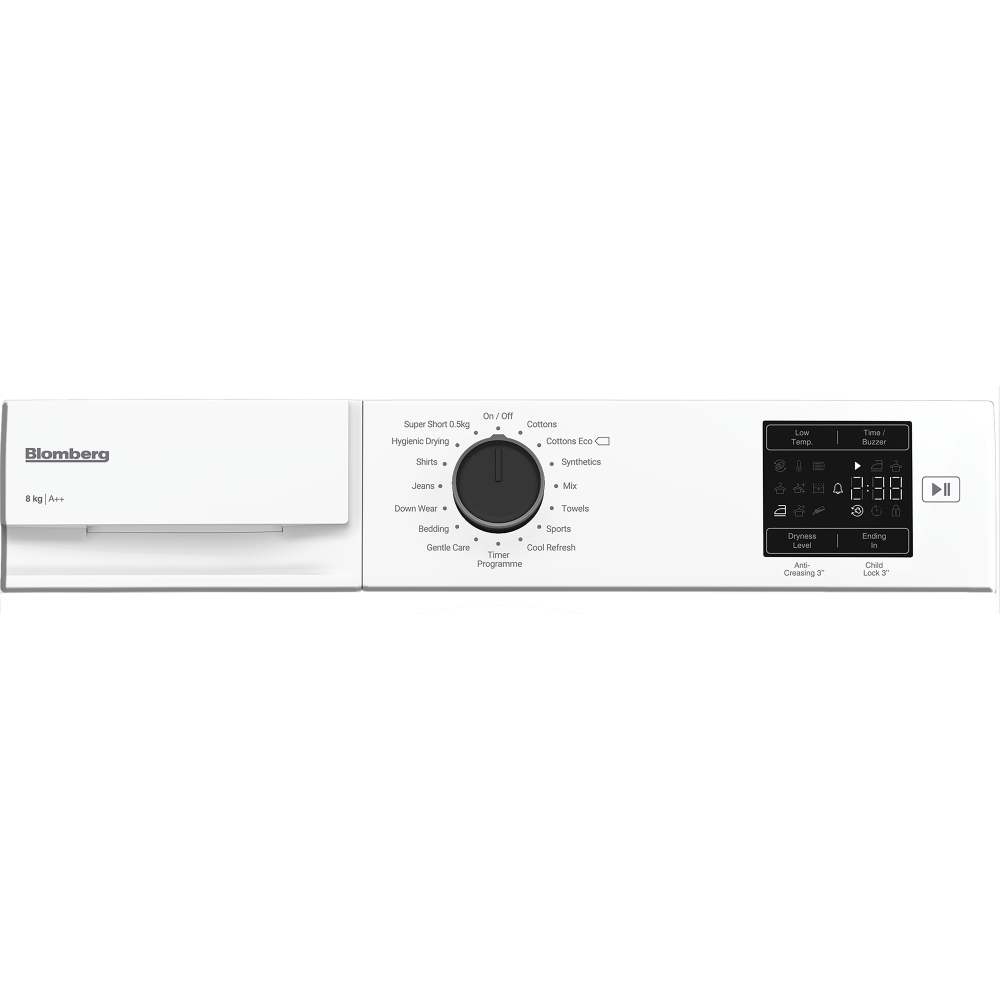 Blomberg LTDIP08310 Integrated Heat Pump Tumble Dryer, 8kg, White, A++ Rated