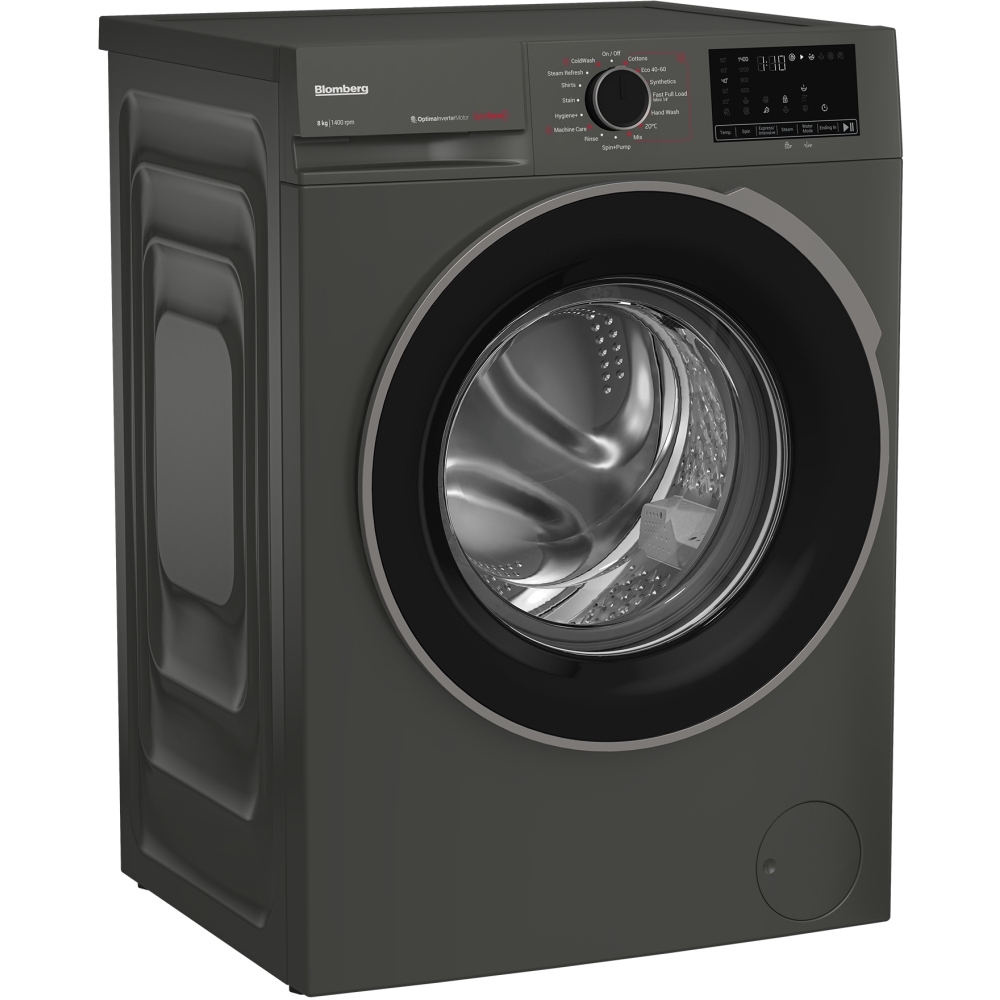 Blomberg LWA18461G Washing Machine, 8kg, 1400 Spin, Grey, A Rated