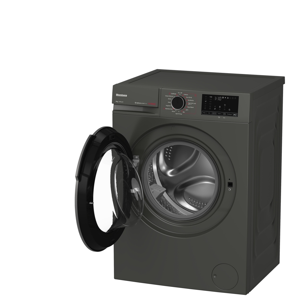 Blomberg LWA18461G Washing Machine, 8kg, 1400 Spin, Grey, A Rated