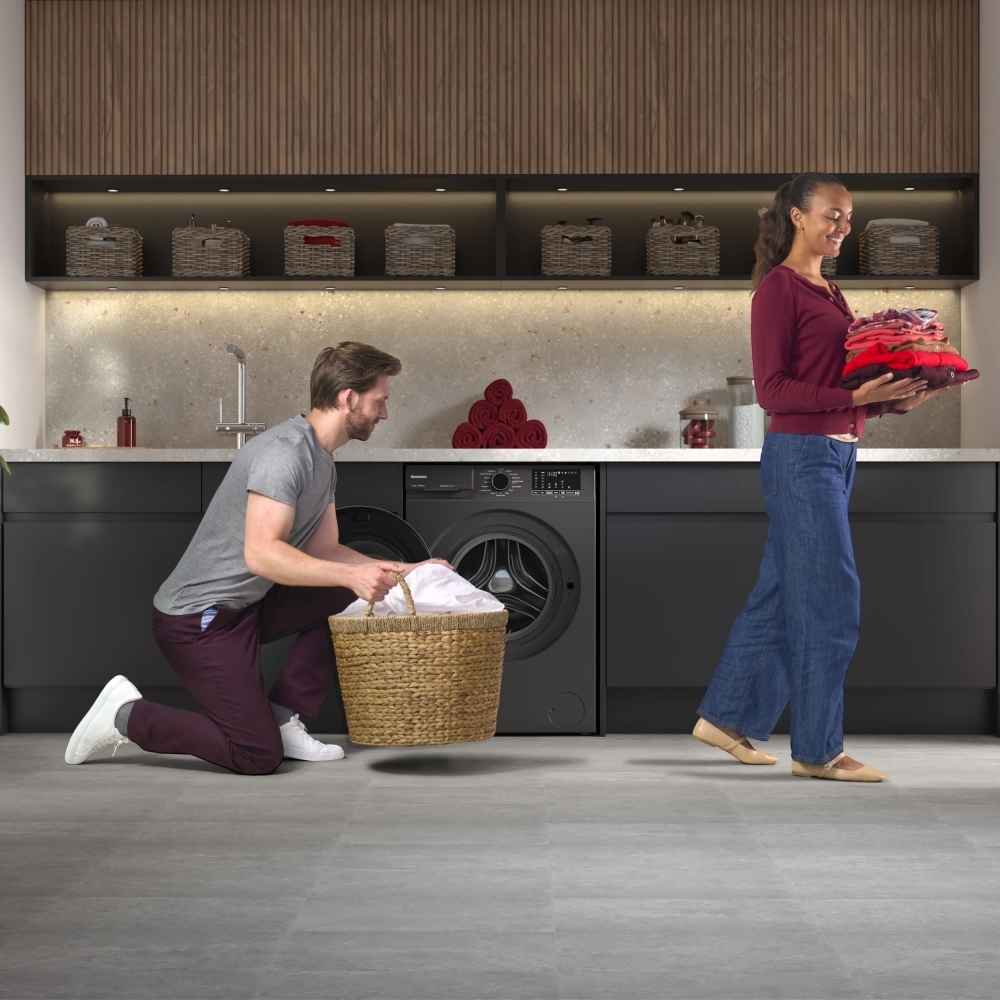 Blomberg LWA18461G Washing Machine, 8kg, 1400 Spin, Grey, A Rated