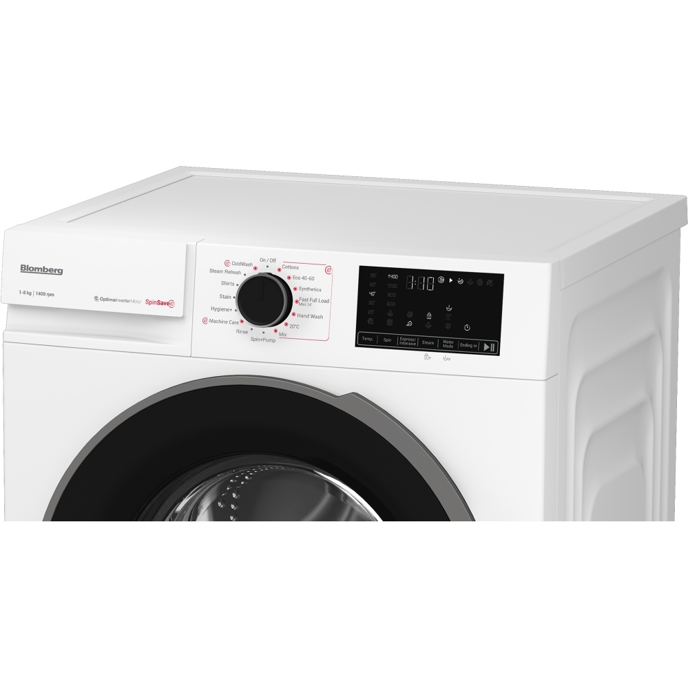 Blomberg LWA18461W Washing Machine, 8kg, 1400 Spin, White, A Rated