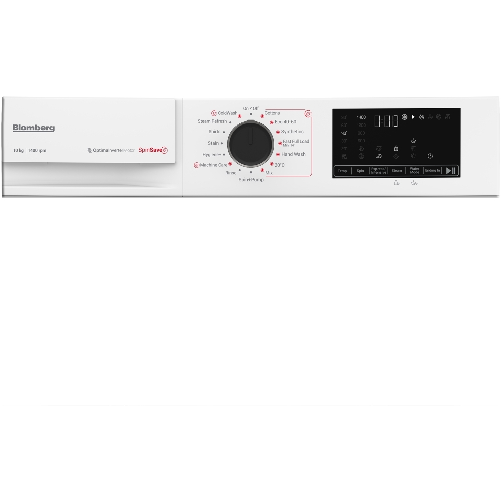 Blomberg LWA210461W Washing Machine, 10kg, 1400 Spin, White, A Rated