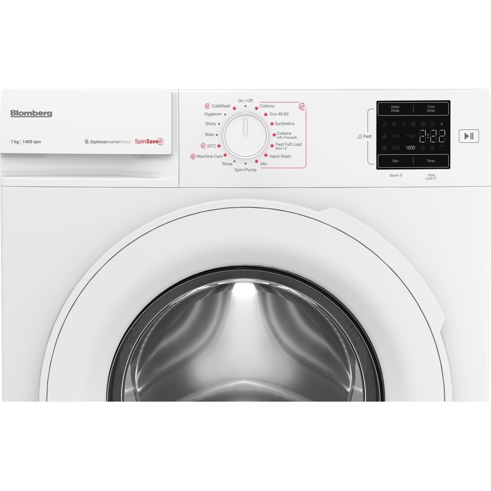 Blomberg LWA27461W Washing Machine, 7kg, 1400 Spin, White, A Rated