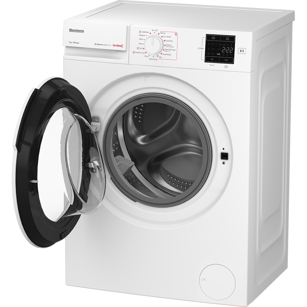 Blomberg LWA27461W Washing Machine, 7kg, 1400 Spin, White, A Rated