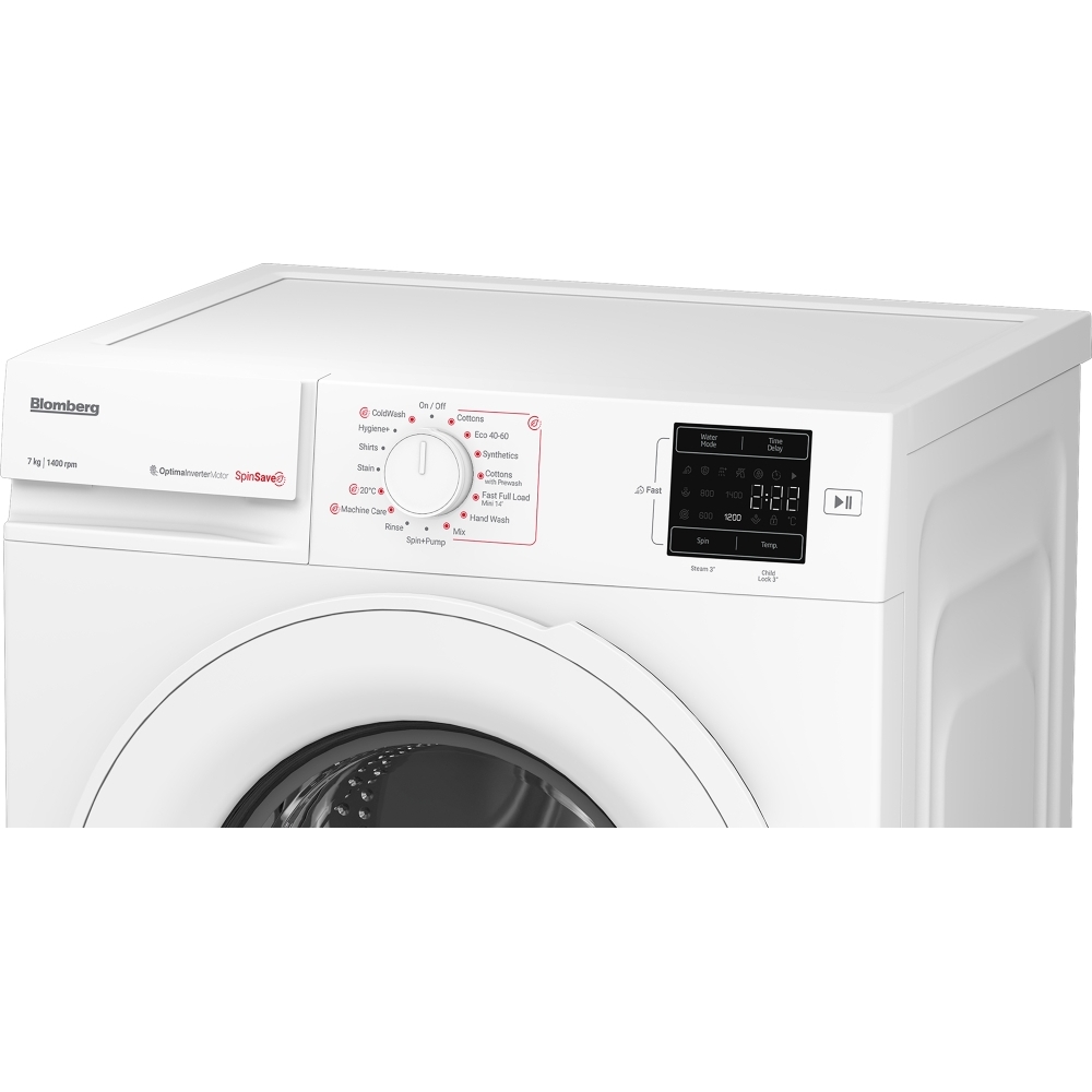 Blomberg LWA27461W Washing Machine, 7kg, 1400 Spin, White, A Rated