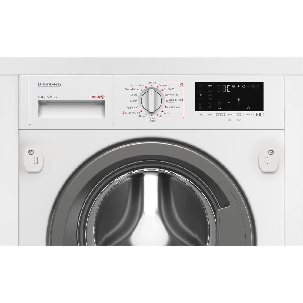Blomberg LWI284421 Integrated Washing Machine, 8kg, 1400 Spin, White, A Rated