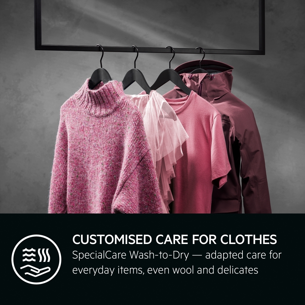 AEG LWR7196U4B Washer Dryer, 9kg/5kg, 1600 Spin, Grey, A Rated