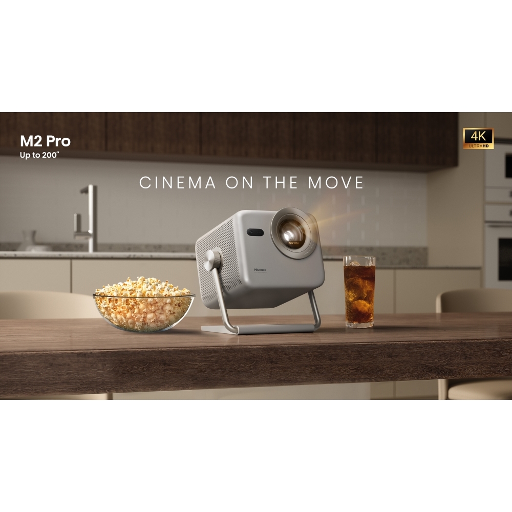 Hisense M2TUKPRO Series M2 Pro Laser Smart mini projector 4K, 4K Ultra HD, Grey