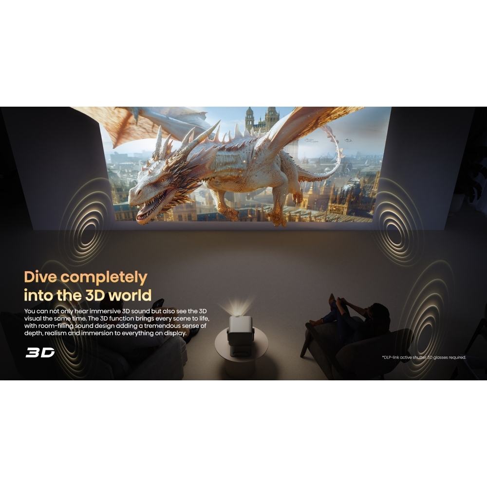 Hisense M2TUKPRO Series M2 Pro Laser Smart mini projector 4K, 4K Ultra HD, Grey