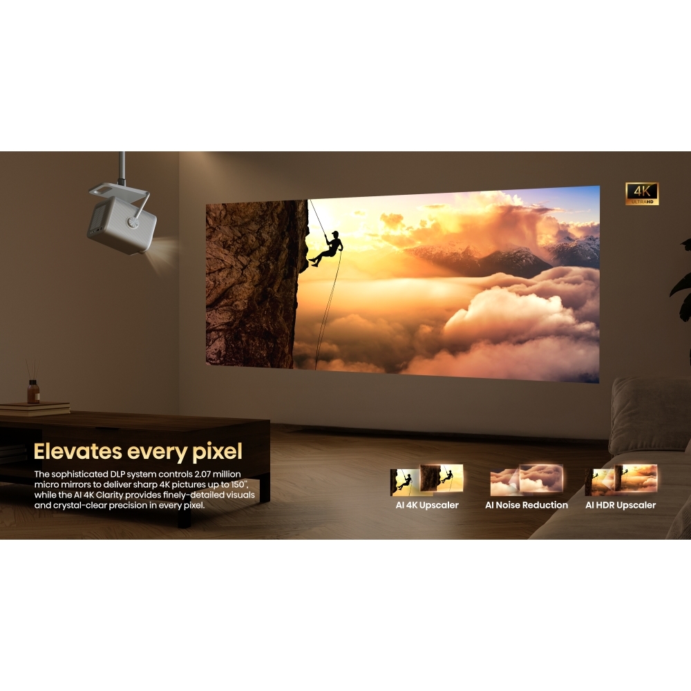 Hisense M2TUKPRO Series M2 Pro Laser Smart mini projector 4K, 4K Ultra HD, Grey