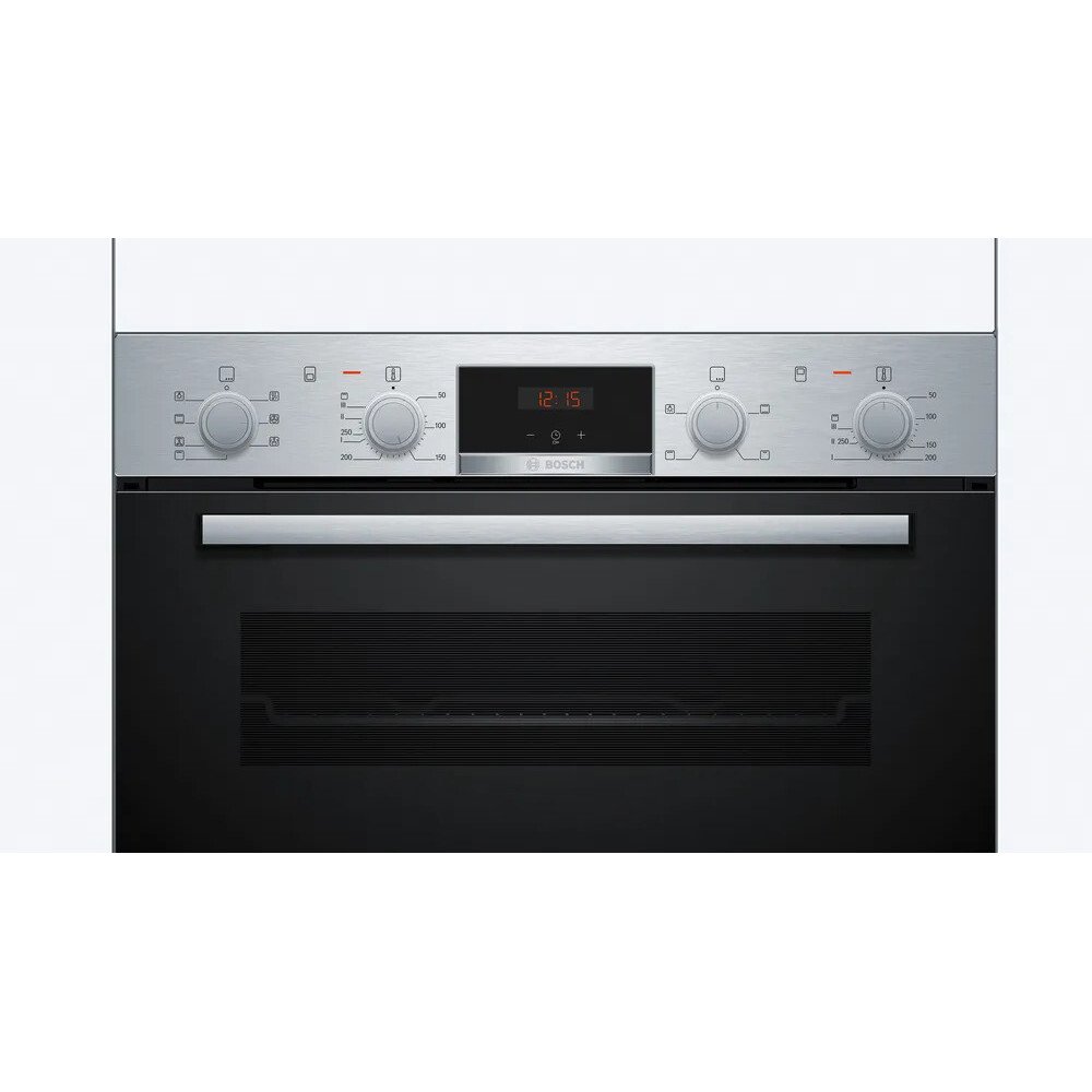 Bosch MBA533BS3B Series 4 Built-In Electric Double Oven, Stainless Steel, A Rated