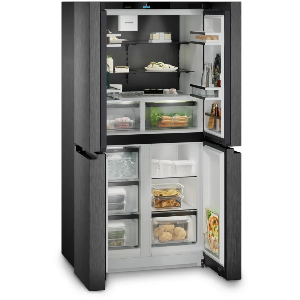 Liebherr MBbsdi9024 American Fridge Freezer,  Plumbed, Black, D Rated