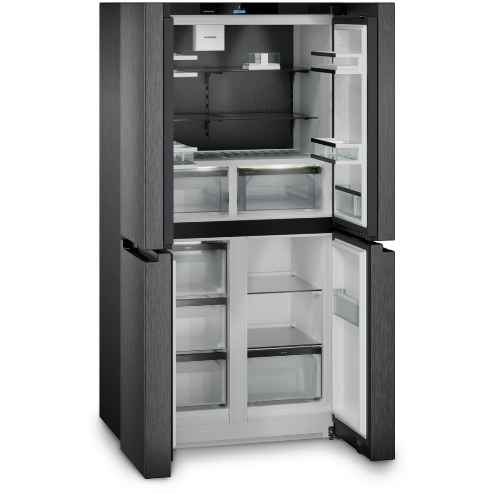 Liebherr MBbsdi9024 American Fridge Freezer,  Plumbed, Black, D Rated