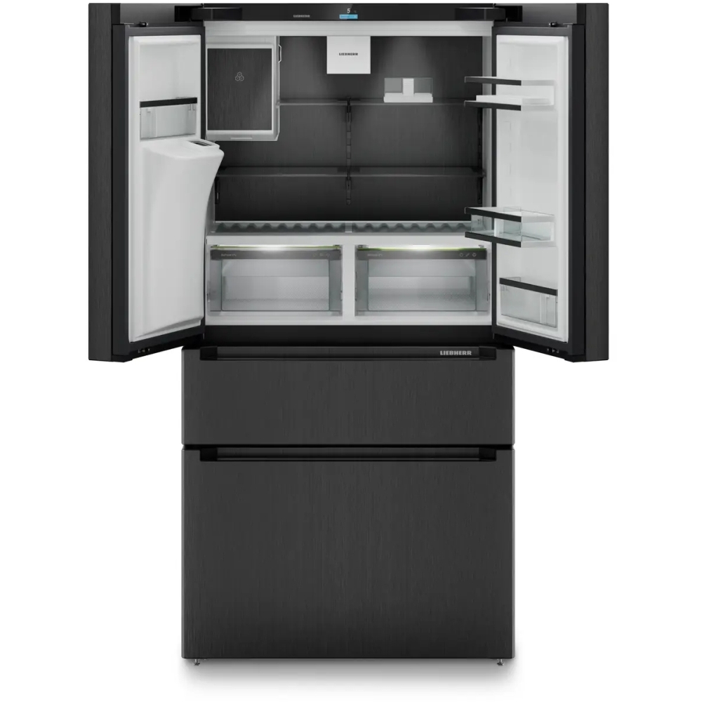 Liebherr MBbsdi9528 American Fridge Freezer,  Plumbed, Black, D Rated