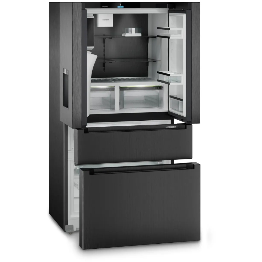 Liebherr MBbsdi9528 American Fridge Freezer,  Plumbed, Black, D Rated