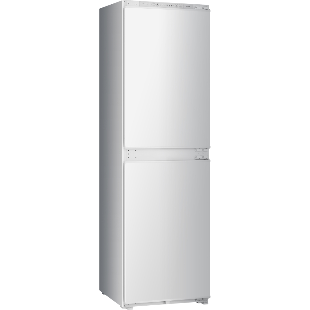 Fridgemaster MBC55224FE Frost Free Integrated Fridge Freezer, Sliding Hinge, 50/50, White, E Rated