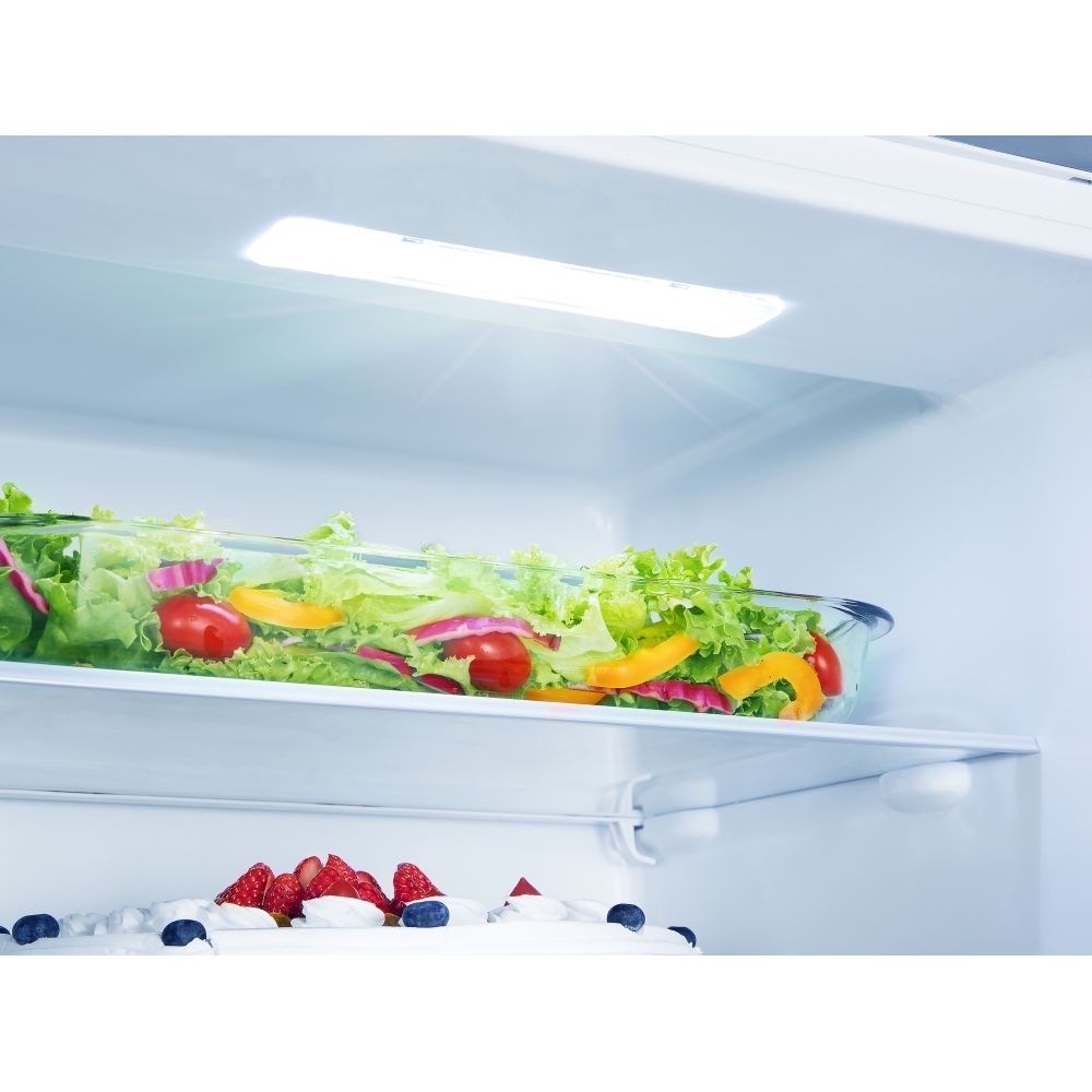 Fridgemaster MBC55224FE Frost Free Integrated Fridge Freezer, Sliding Hinge, 50/50, White, E Rated