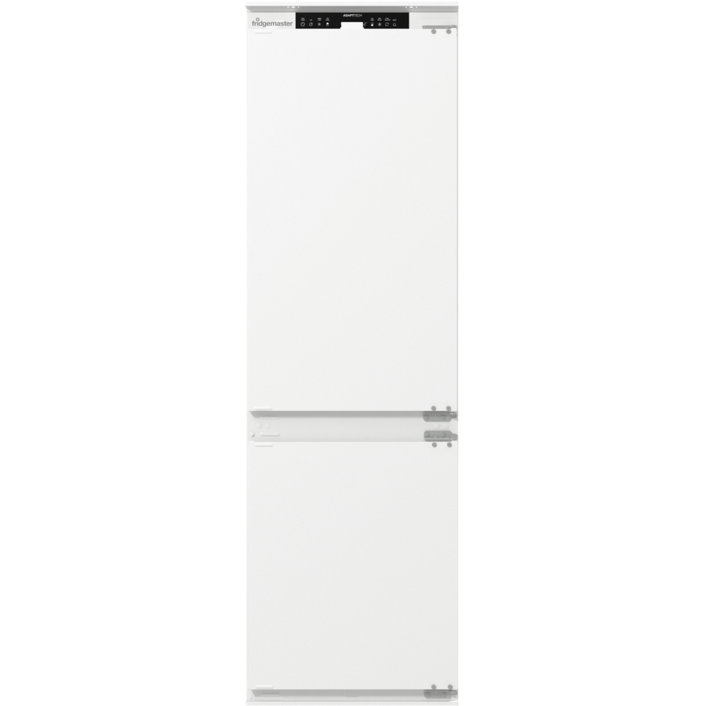 Fridgemaster MBC55252NE Total No Frost Integrated Fridge Freezer, Sliding Hinge, 70/30, White, E Rated