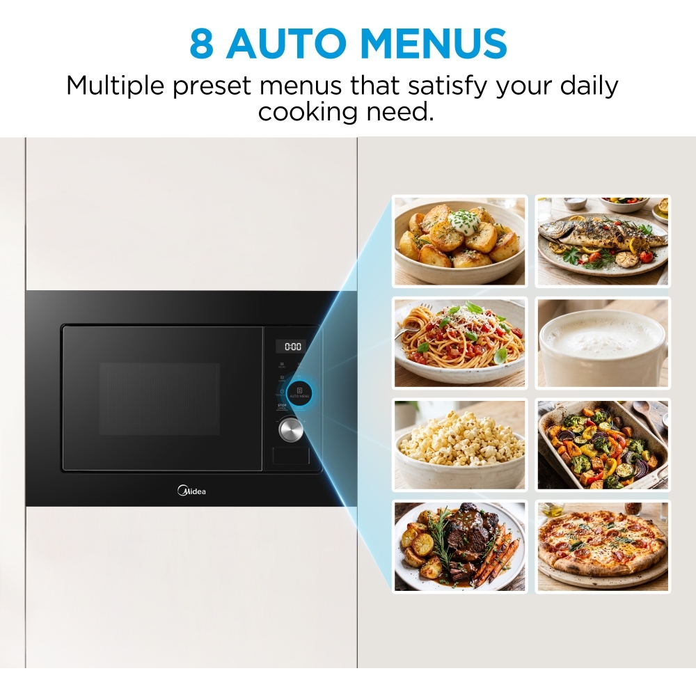 Midea MBMTG820A-BK Built-In Microwave, Black