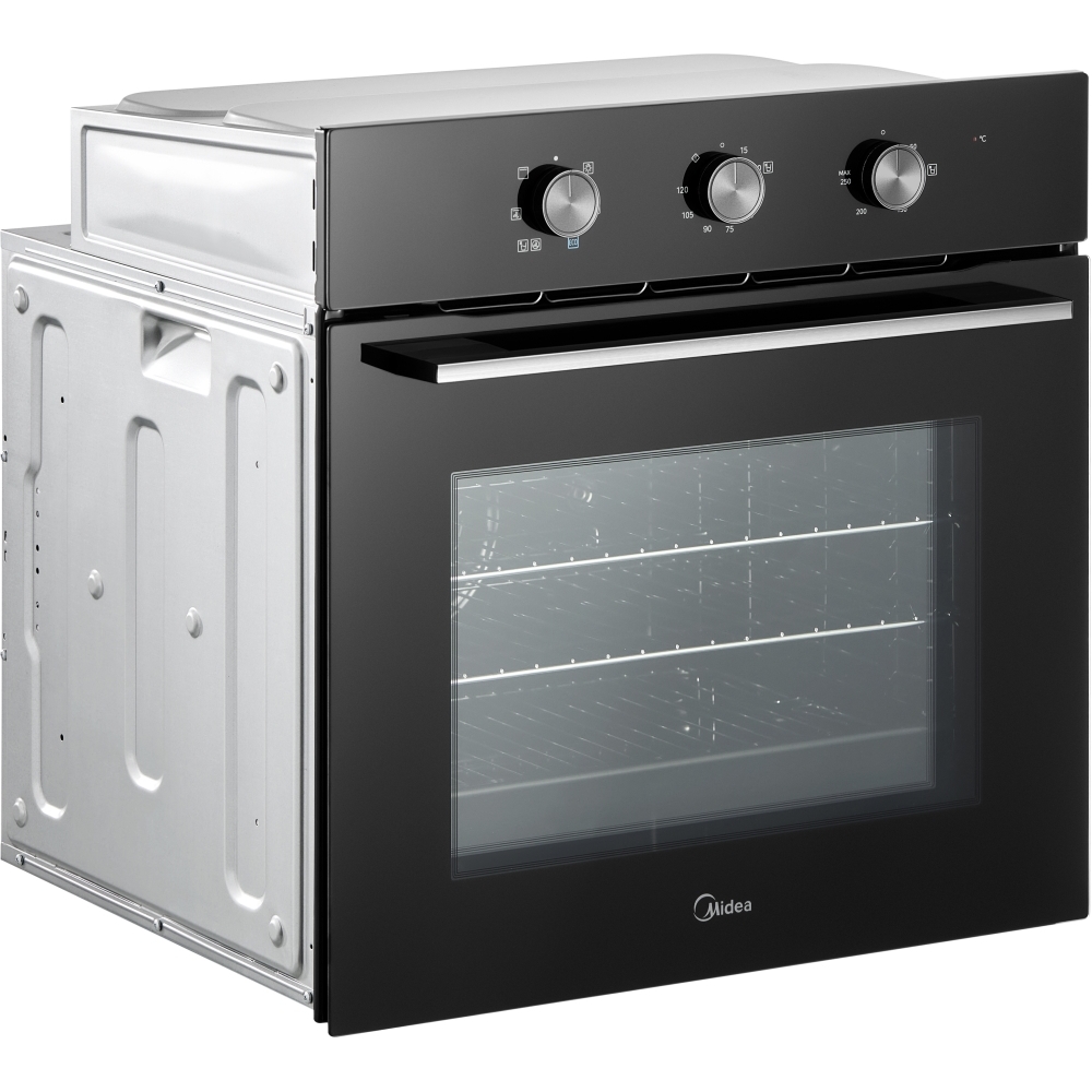 Midea MBO65M90M1-BK Built-In Electric Single Oven, Black, A Rated