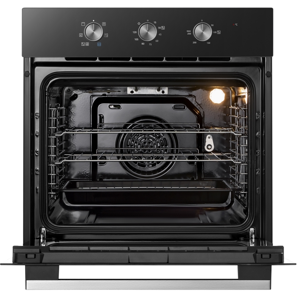 Midea MBO65M90M1-BK Built-In Electric Single Oven, Black, A Rated