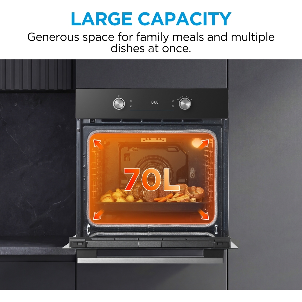 Midea MBO65P90E3-BK Built-In Electric Single Oven