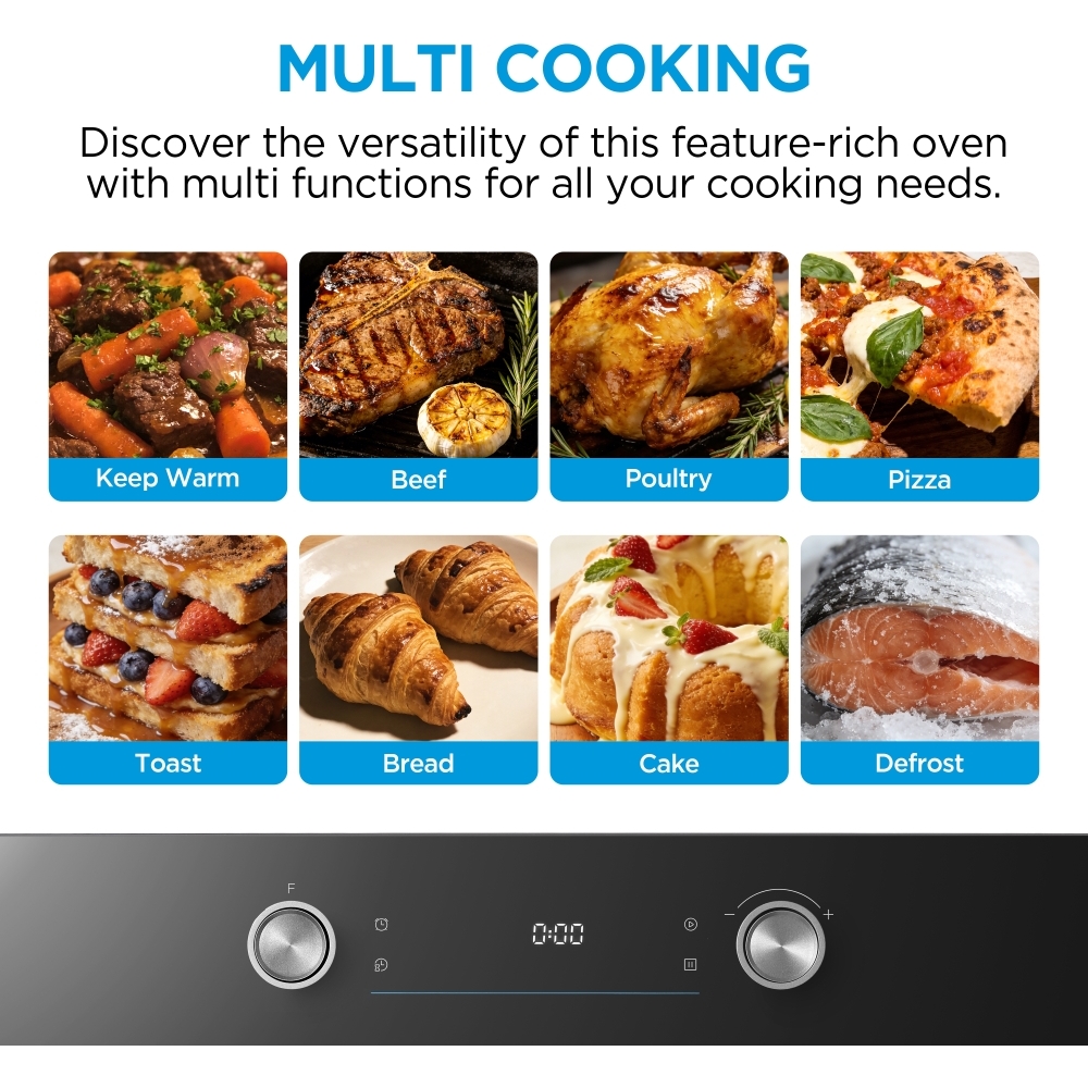 Midea MBO65P90E3-BK Built-In Electric Single Oven