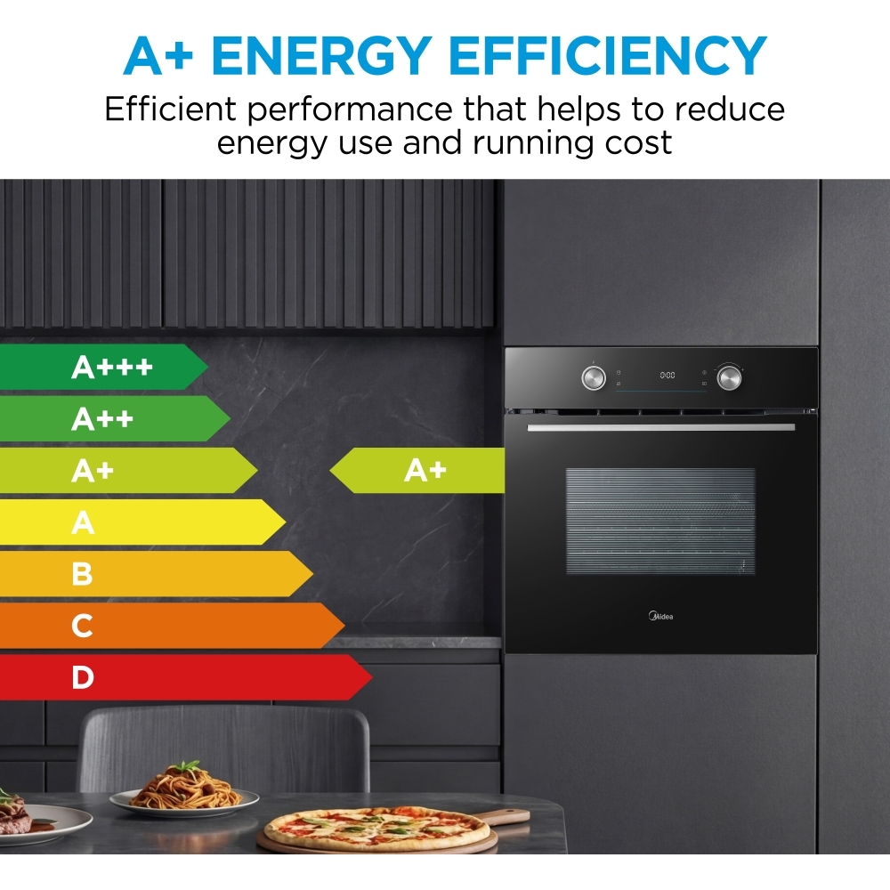 Midea MBO65P90E3-BK Built-In Electric Single Oven