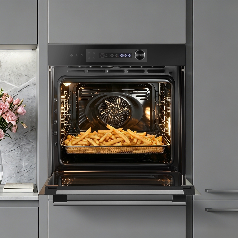 Midea MBO7NM30E4-BK Built-In Electric Single Oven, Black, A++ Rated