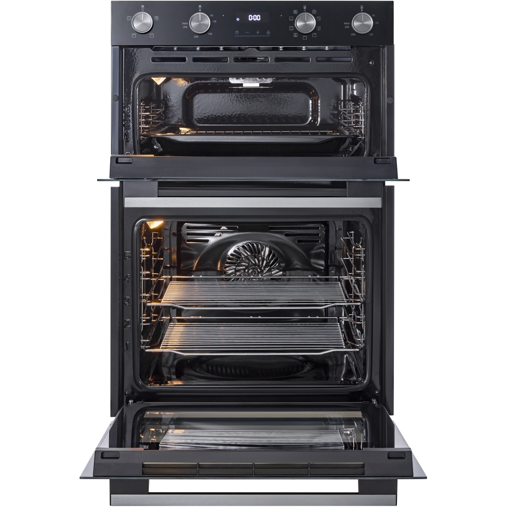 Midea MBOD70M30D0-BK Built-In Electric Double Oven, Black, A Rated